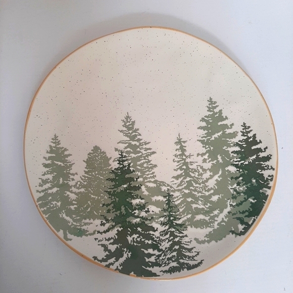***Eli + Ana Forest Woods 10.5"  Ceramic Dinner Plate Christmas Tree Holida… - Picture 5 of 13